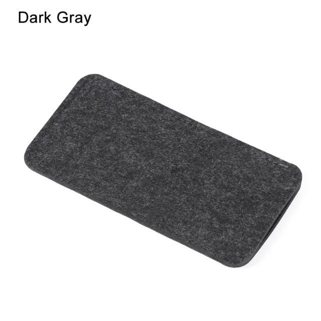 1Pc Portable Soft Wool Felt Cloth Glasses Case Bag Multifunctional Sunglasses Case Fashion Zipper Eyeglasses Pouch Soft Felt Slip In Pouch Simple Case For Sunglasses