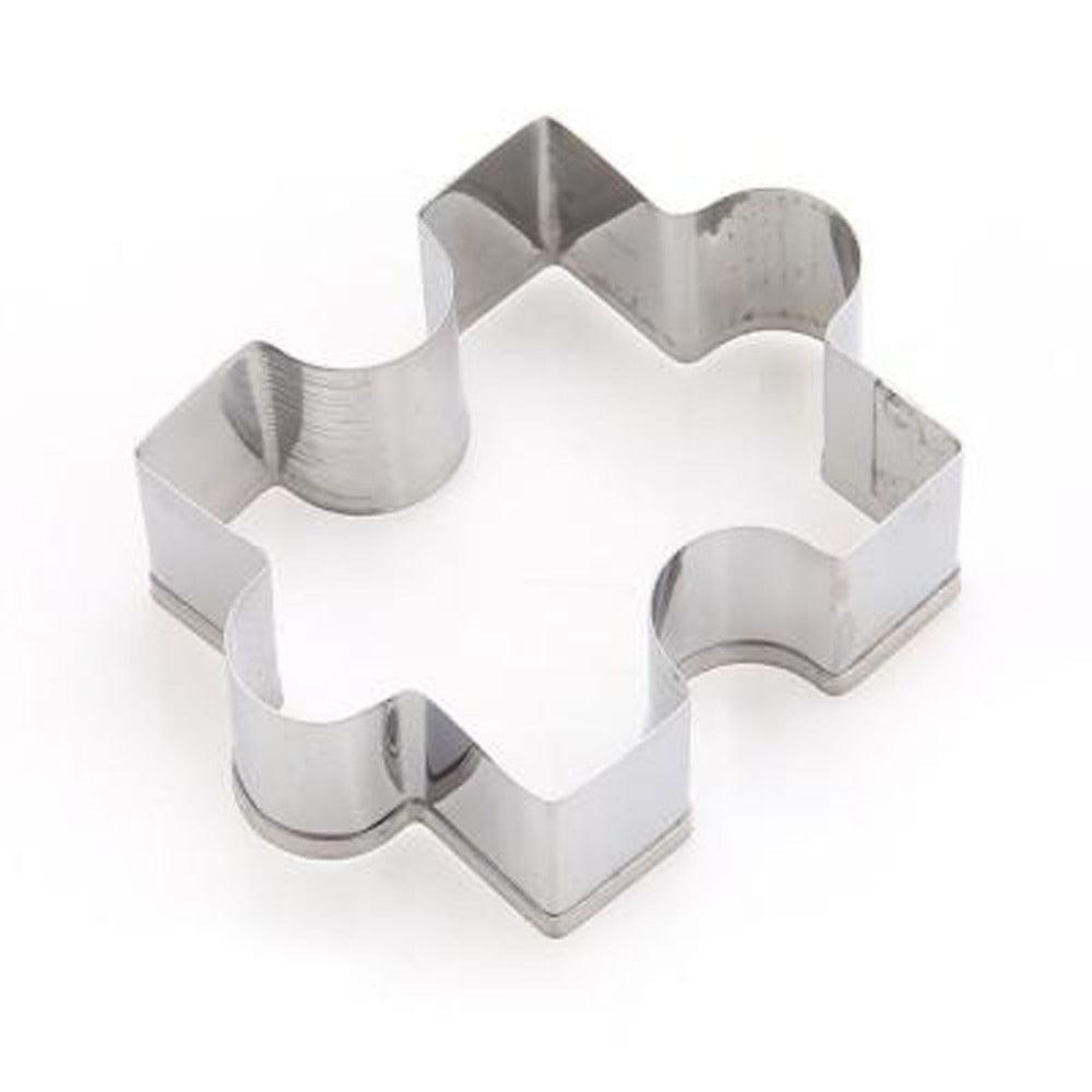 1PC Reusable Christmas Cookie Shape Stainless Steel Cookie Cutter Biscuit Mold Dessert Bakeware Cake Mold Cookie Stamp Fondant Cutter Stainless Steel Puzzle Shaped Cookie Cutter Biscuit Baking Tools Accessories