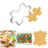 1PC Reusable Christmas Cookie Shape Stainless Steel Cookie Cutter Biscuit Mold Dessert Bakeware Cake Mold Cookie Stamp Fondant Cutter Stainless Steel Puzzle Shaped Cookie Cutter Biscuit Baking Tools Accessories