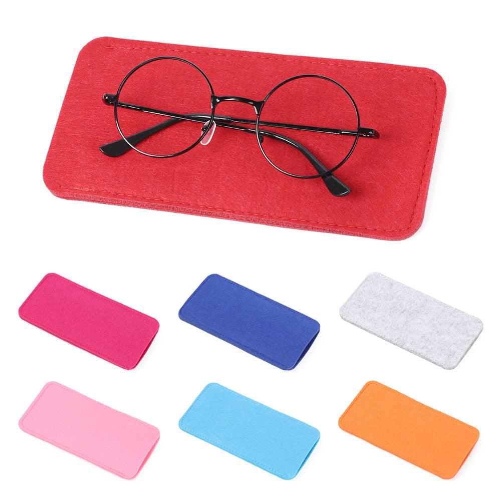 1PC Soft Felt Cloth Glasses Case Sunglasses Reading Glasses Pouch Portable Men Woman Eyeglasses Sleeve Eyewear Protector Pouch Felt Slip In Eyeglass Cases Soft Sunglasses Storage Case Portable Travel Glasses Bag