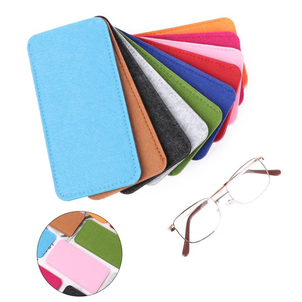 1PC Soft Felt Cloth Glasses Case Sunglasses Reading Glasses Pouch Portable Men Woman Eyeglasses Sleeve Eyewear Protector Pouch Felt Slip In Eyeglass Cases Soft Sunglasses Storage Case Portable Travel Glasses Bag