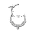 1PC Stainless Steel Crystal Zircon Pearl Septum Clicker Hoop Ring Nose Labret Ear Tragus Cartilage Surgical Steel Nose Hoop Rings Retainer Body Piercing Jewelry Earring Hoop Solid Cartilage Tragus Helix Rings Helix Earring Piercing