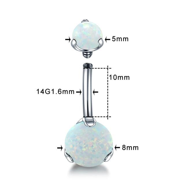 1PC Steel Opal Ear Cartilage Tragus Helix Clicker Nose Septum Rings Barbell Helix Piecing Cartilage Earring Lip Eyebrow Belly CBR Piercings Belly Button Ring Piercing Body Jewelry Nightclub Dance Stainless Steel Earrings Body Jewelry