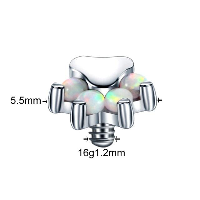 1PC Steel Opal Ear Cartilage Tragus Helix Clicker Nose Septum Rings Barbell Helix Piecing Cartilage Earring Lip Eyebrow Belly CBR Piercings Belly Button Ring Piercing Body Jewelry Nightclub Dance Stainless Steel Earrings Body Jewelry