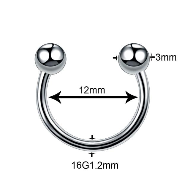 1PC Titanium Steel Black Seamless Hinged Nose Hoop Septum Clicker Piercings  Lip Labret Ring Ear Cartilage Tragus Steel Hinged Clicker Circle ring Piercing Nose Ring Hoop Lip Ear Ring Body Jewelry Piercing Clip Sexy Jewelry