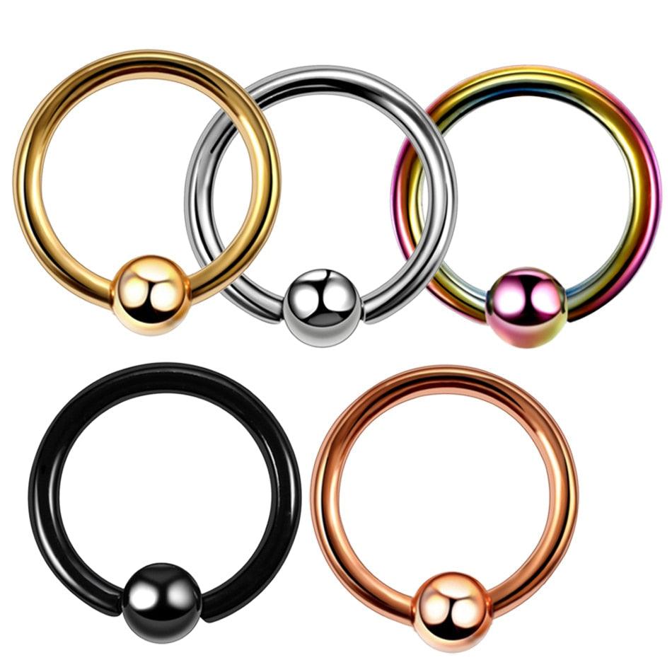 1PC Titanium Steel Black Seamless Hinged Nose Hoop Septum Clicker Piercings  Lip Labret Ring Ear Cartilage Tragus Steel Hinged Clicker Circle ring Piercing Nose Ring Hoop Lip Ear Ring Body Jewelry Piercing Clip Sexy Jewelry