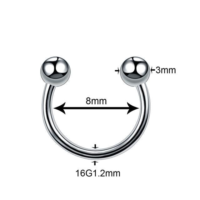 1PC Titanium Steel Black Seamless Hinged Nose Hoop Septum Clicker Piercings  Lip Labret Ring Ear Cartilage Tragus Steel Hinged Clicker Circle ring Piercing Nose Ring Hoop Lip Ear Ring Body Jewelry Piercing Clip Sexy Jewelry