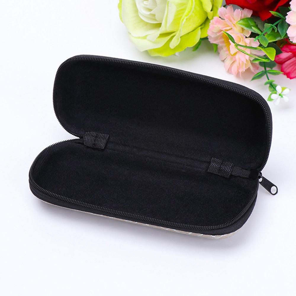 1PC Unisex Zipper Pattern Sunglasses Eye Glasses Case Eyeglass Box Eyewear Protection Containers Zipper Eyeglasses Case Ultra Light Glasses Protection Case Luxury Design For Women And Kids