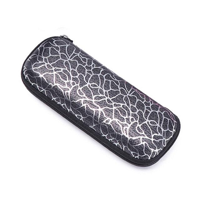 1PC Unisex Zipper Pattern Sunglasses Eye Glasses Case Eyeglass Box Eyewear Protection Containers Zipper Eyeglasses Case Ultra Light Glasses Protection Case Luxury Design For Women And Kids