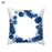 1Pcs Blue Pattern Cushion Cover Polyester Pillowcase Decorative Navy Blue White Pillow Covers Pillow Case Blue Home Bedroom Sofa Decor Pillow Cover