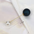 1pcs Fashion Pearl Fixed Strap Charm Safety Pin Sweater Cardigan Clip Brooches Rhinestone Metal Jewelry Sweater Shawl Clips Faux Crystal and Pearl Pins for Fixing on Sweaters