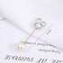 1pcs Fashion Pearl Fixed Strap Charm Safety Pin Sweater Cardigan Clip Brooches Rhinestone Metal Jewelry Sweater Shawl Clips Faux Crystal and Pearl Pins for Fixing on Sweaters