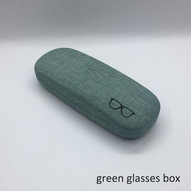 1Pcs Glasses Protective Hard Fresh Style Eye Glasses Case Glasses Pocket Reading Eyewear Portable Sunglasses Hard Shell Eyeglasses Case Protector Linen Fabrics Large Glasses Case Concise