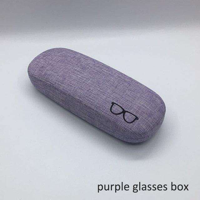 1Pcs Glasses Protective Hard Fresh Style Eye Glasses Case Glasses Pocket Reading Eyewear Portable Sunglasses Hard Shell Eyeglasses Case Protector Linen Fabrics Large Glasses Case Concise