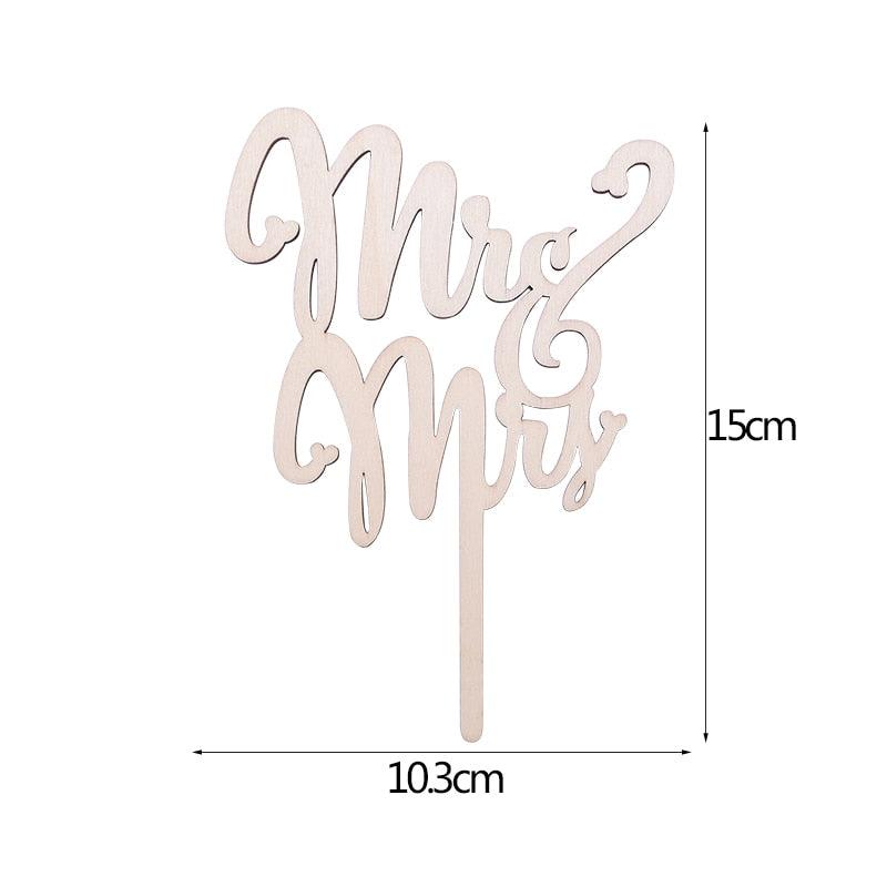 1Pcs Hollow Letter Love Just Married Mr & Mrs Cake Topper Mr and Mrs Cake Toppers Wooden Wedding Cake Topper Party Cake Decoration Mr And Mrs Cake Topper Bride and Groom Wooden Wedding Cake Topper For Wedding Party Supplies