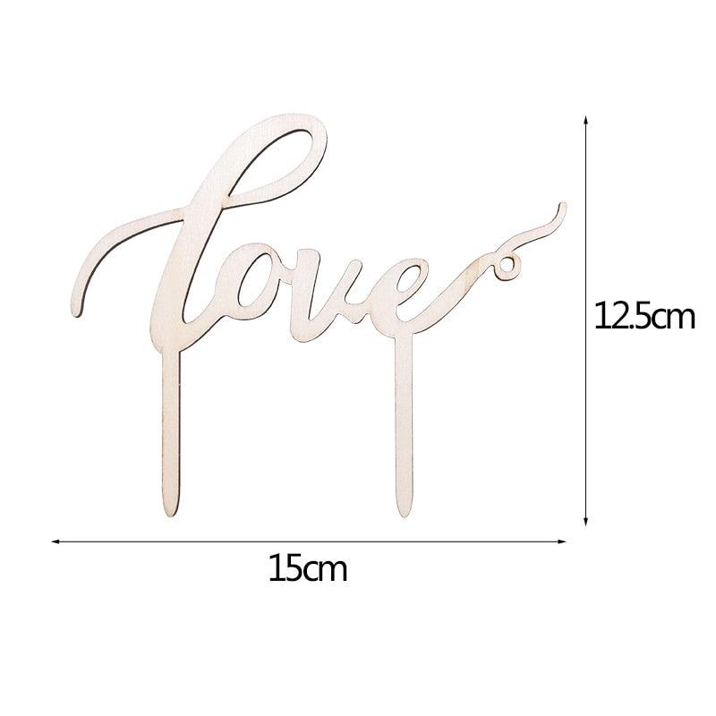 1Pcs Hollow Letter Love Just Married Mr & Mrs Cake Topper Mr and Mrs Cake Toppers Wooden Wedding Cake Topper Party Cake Decoration Mr And Mrs Cake Topper Bride and Groom Wooden Wedding Cake Topper For Wedding Party Supplies