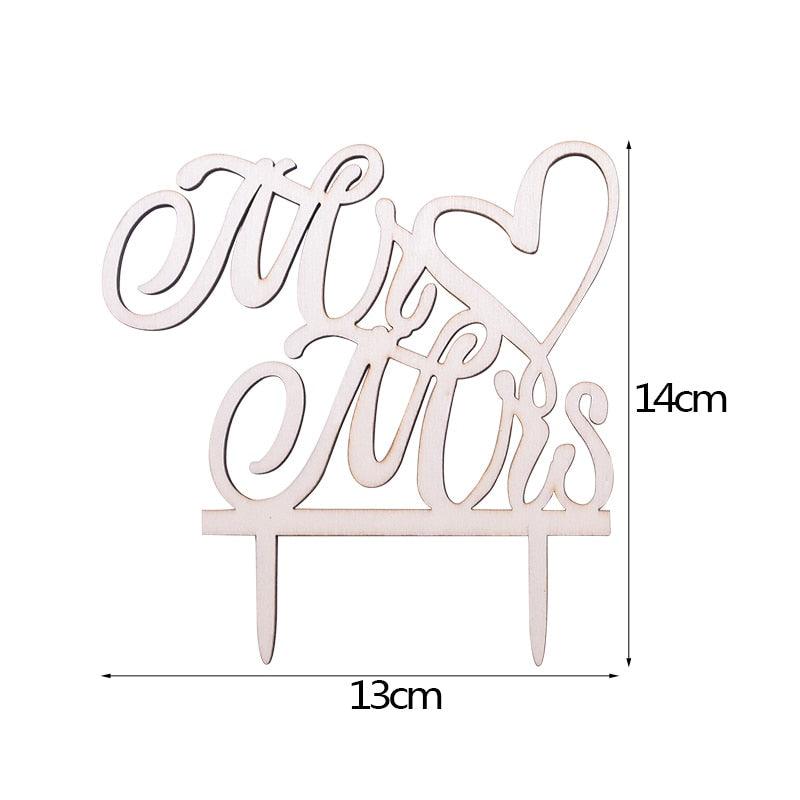 1Pcs Hollow Letter Love Just Married Mr & Mrs Cake Topper Mr and Mrs Cake Toppers Wooden Wedding Cake Topper Party Cake Decoration Mr And Mrs Cake Topper Bride and Groom Wooden Wedding Cake Topper For Wedding Party Supplies