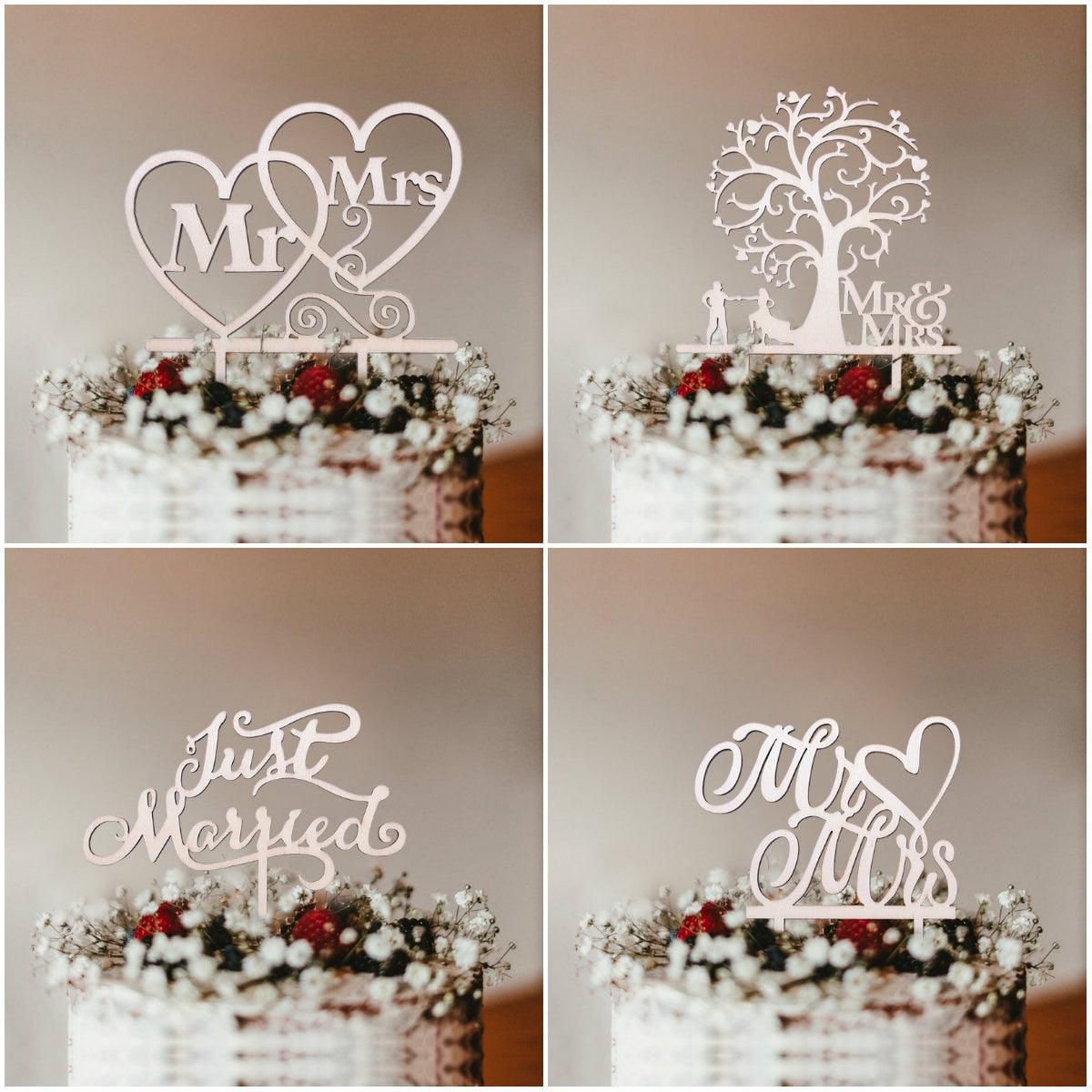 1Pcs Hollow Letter Love Just Married Mr & Mrs Cake Topper Mr and Mrs Cake Toppers Wooden Wedding Cake Topper Party Cake Decoration Mr And Mrs Cake Topper Bride and Groom Wooden Wedding Cake Topper For Wedding Party Supplies