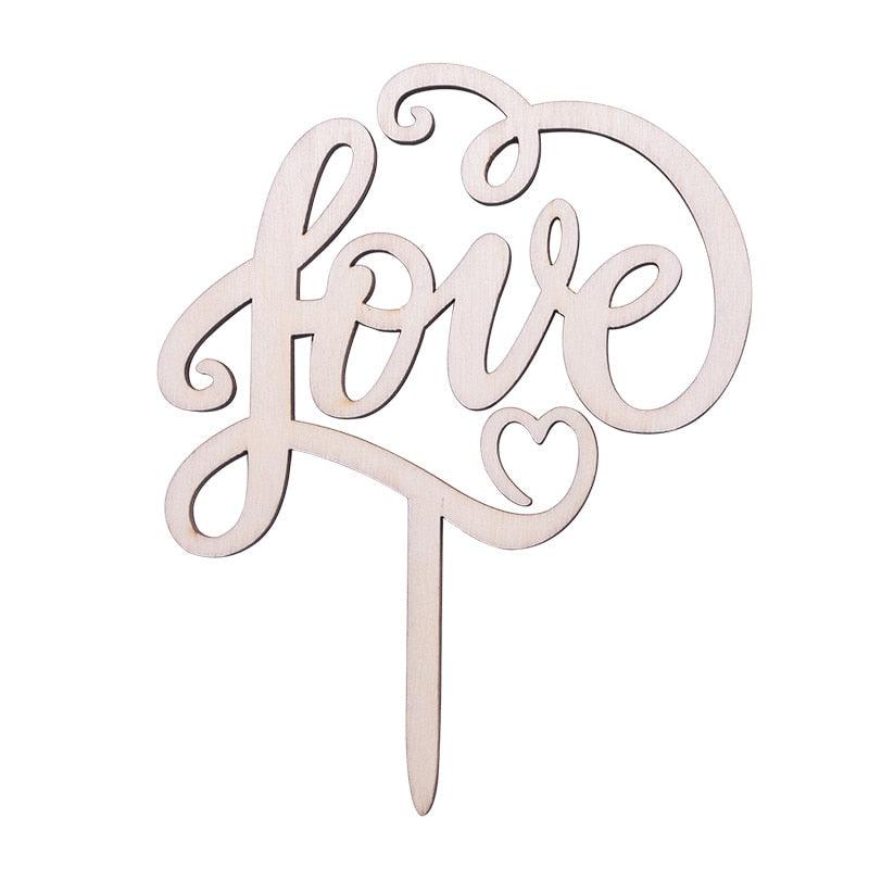 1Pcs Hollow Letter Love Just Married Mr & Mrs Cake Topper Mr and Mrs Cake Toppers Wooden Wedding Cake Topper Party Cake Decoration Mr And Mrs Cake Topper Bride and Groom Wooden Wedding Cake Topper For Wedding Party Supplies