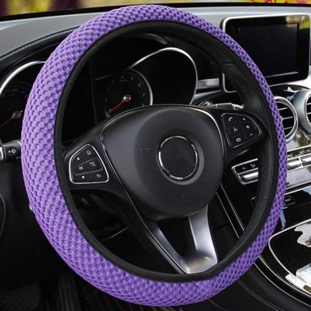 1Pcs Ice Silk Steering Wheel Cover Non-Slip Car Wheel Cover Protector Breathable Microfiber Universal For Leather Viscose, Breathable, Anti-Slip Steering Wheel Cover Wear-resistant Anti-slip Car Accessories Black Red Rose Gray Beige Purple - ALLURELATION - 553, Accessories, Anti-Slip Steering Wheel, Breathable Anti-Slip Steering Wheel, car, Car Accessories, Car Gadgets, Car Steering Wheel, Slip Steering Wheel Cover, Sparkling Car Steering Wheel, Steering Wheel, Steering Wheel Cover - Stevvex.com