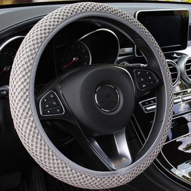 1Pcs Ice Silk Steering Wheel Cover Non-Slip Car Wheel Cover Protector Breathable Microfiber Universal For Leather Viscose, Breathable, Anti-Slip Steering Wheel Cover Wear-resistant Anti-slip Car Accessories Black Red Rose Gray Beige Purple - ALLURELATION - 553, Accessories, Anti-Slip Steering Wheel, Breathable Anti-Slip Steering Wheel, car, Car Accessories, Car Gadgets, Car Steering Wheel, Slip Steering Wheel Cover, Sparkling Car Steering Wheel, Steering Wheel, Steering Wheel Cover - Stevvex.com