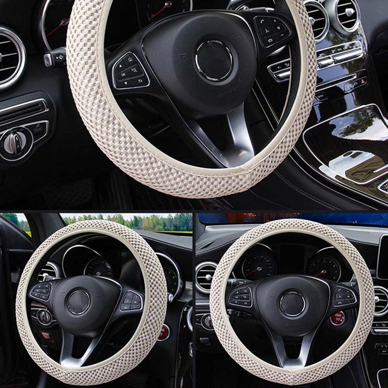 1Pcs Ice Silk Steering Wheel Cover Non-Slip Car Wheel Cover Protector Breathable Microfiber Universal For Leather Viscose, Breathable, Anti-Slip Steering Wheel Cover Wear-resistant Anti-slip Car Accessories Black Red Rose Gray Beige Purple - ALLURELATION - 553, Accessories, Anti-Slip Steering Wheel, Breathable Anti-Slip Steering Wheel, car, Car Accessories, Car Gadgets, Car Steering Wheel, Slip Steering Wheel Cover, Sparkling Car Steering Wheel, Steering Wheel, Steering Wheel Cover - Stevvex.com