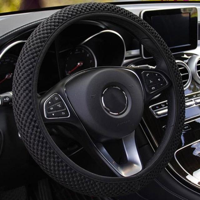 1Pcs Ice Silk Steering Wheel Cover Non-Slip Car Wheel Cover Protector Breathable Microfiber Universal For Leather Viscose, Breathable, Anti-Slip Steering Wheel Cover Wear-resistant Anti-slip Car Accessories Black Red Rose Gray Beige Purple - ALLURELATION - 553, Accessories, Anti-Slip Steering Wheel, Breathable Anti-Slip Steering Wheel, car, Car Accessories, Car Gadgets, Car Steering Wheel, Slip Steering Wheel Cover, Sparkling Car Steering Wheel, Steering Wheel, Steering Wheel Cover - Stevvex.com