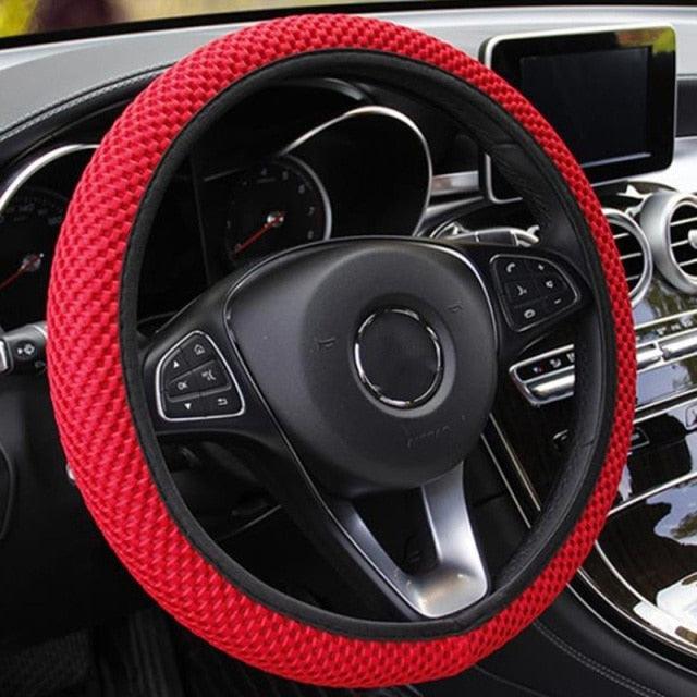 1Pcs Ice Silk Steering Wheel Cover Non-Slip Car Wheel Cover Protector Breathable Microfiber Universal For Leather Viscose, Breathable, Anti-Slip Steering Wheel Cover Wear-resistant Anti-slip Car Accessories Black Red Rose Gray Beige Purple - ALLURELATION - 553, Accessories, Anti-Slip Steering Wheel, Breathable Anti-Slip Steering Wheel, car, Car Accessories, Car Gadgets, Car Steering Wheel, Slip Steering Wheel Cover, Sparkling Car Steering Wheel, Steering Wheel, Steering Wheel Cover - Stevvex.com