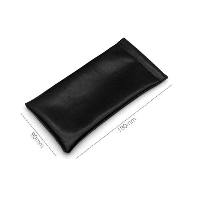 1pcs New Fashionable Sunglasses Bag Leather Glass Case Pouch Mobile Phone Wallet Storege Case Portable Glasses Organizer Pouch Bags Soft PU Leather Glasses Bag