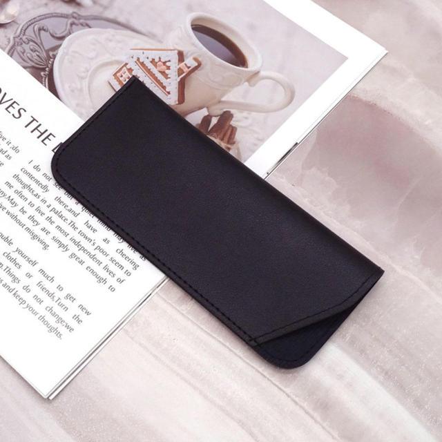 1pcs New Fashionable Sunglasses Bag Leather Glass Case Pouch Mobile Phone Wallet Storege Case Portable Glasses Organizer Pouch Bags Soft PU Leather Glasses Bag