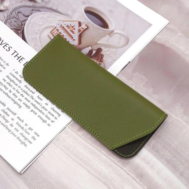 1pcs New Fashionable Sunglasses Bag Leather Glass Case Pouch Mobile Phone Wallet Storege Case Portable Glasses Organizer Pouch Bags Soft PU Leather Glasses Bag