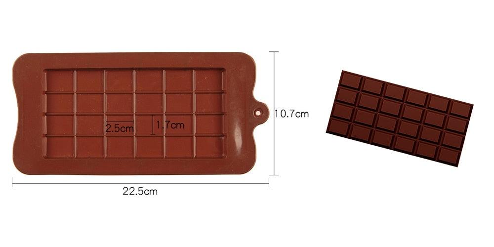 1PCS Silicone Mold 12 Cells Chocolate Mold Fondant Candy Bar Mould Cake Mode Decoration Kitchen Baking Accessories Silicone Break Apart Chocolate Molds Candy Protein Bar Silicone Mold