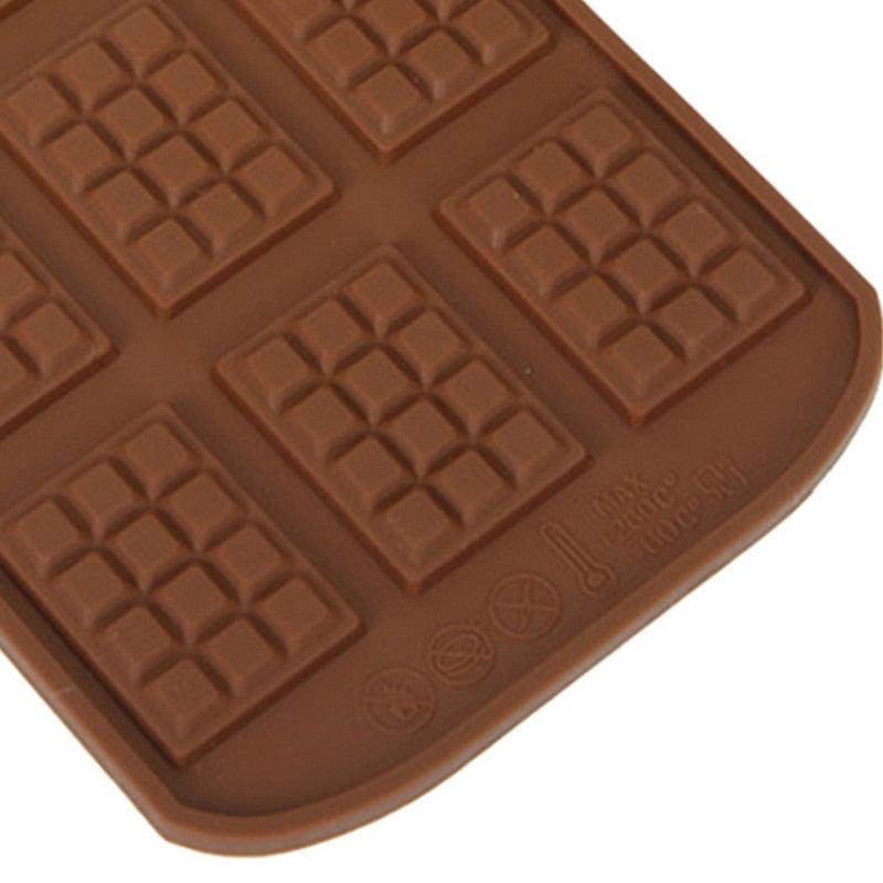 1PCS Silicone Mold 12 Cells Chocolate Mold Fondant Candy Bar Mould Cake Mode Decoration Kitchen Baking Accessories Silicone Break Apart Chocolate Molds Candy Protein Bar Silicone Mold