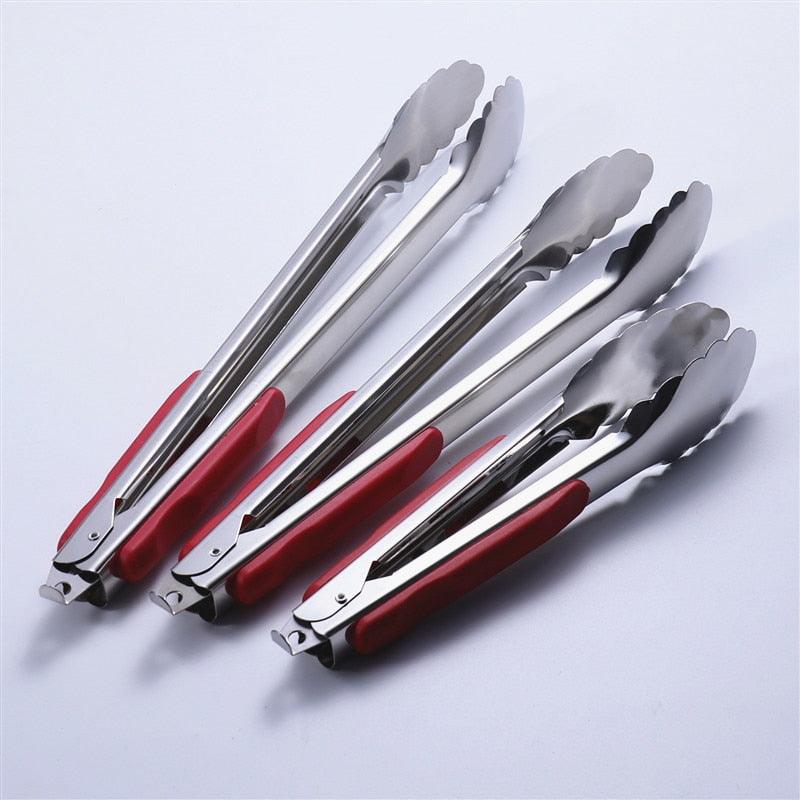 1pcs Stainless Steel Kitchen Tong Heat Resistant Hollow-Out Barbecue Tongs Food Tongs Kitchen Tools BBQ Tools Accessories Stainless Steel Food Tongs Cooking Clips Buffet BBQ Tongs