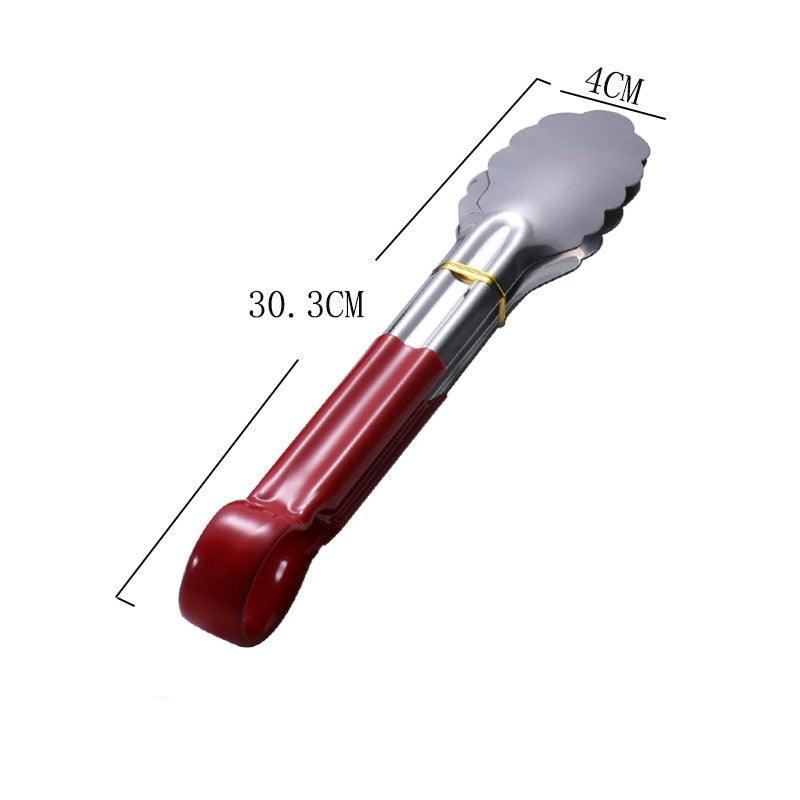 1pcs Stainless Steel Kitchen Tong Heat Resistant Hollow-Out Barbecue Tongs Food Tongs Kitchen Tools BBQ Tools Accessories Stainless Steel Food Tongs Cooking Clips Buffet BBQ Tongs