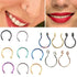 1pcs U Shaped Fake Nose Ring Hoop Septum Rings Stainless Steel Nose Piercing Fake Piercing Horseshoe Nose Rings Earrings Septum Ring Tragus Piercing Earring Hoop Lip Horseshoe Piercing Retainer Helix Hoop Ear Earring Jewelry