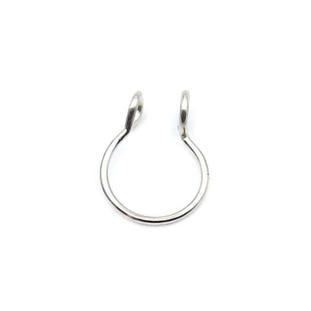 1pcs U Shaped Fake Nose Ring Hoop Septum Rings Stainless Steel Nose Piercing Fake Piercing Horseshoe Nose Rings Earrings Septum Ring Tragus Piercing Earring Hoop Lip Horseshoe Piercing Retainer Helix Hoop Ear Earring Jewelry