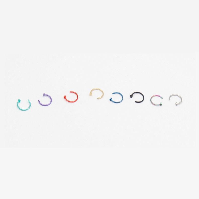 1pcs U Shaped Fake Nose Ring Hoop Septum Rings Stainless Steel Nose Piercing Fake Piercing Horseshoe Nose Rings Earrings Septum Ring Tragus Piercing Earring Hoop Lip Horseshoe Piercing Retainer Helix Hoop Ear Earring Jewelry