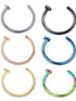 1pcs U Shaped Fake Nose Ring Hoop Septum Rings Stainless Steel Nose Piercing Fake Piercing Horseshoe Nose Rings Earrings Septum Ring Tragus Piercing Earring Hoop Lip Horseshoe Piercing Retainer Helix Hoop Ear Earring Jewelry