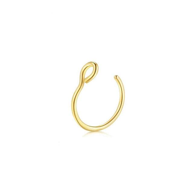 1pcs U Shaped Fake Nose Ring Hoop Septum Rings Stainless Steel Nose Piercing Fake Piercing Horseshoe Nose Rings Earrings Septum Ring Tragus Piercing Earring Hoop Lip Horseshoe Piercing Retainer Helix Hoop Ear Earring Jewelry