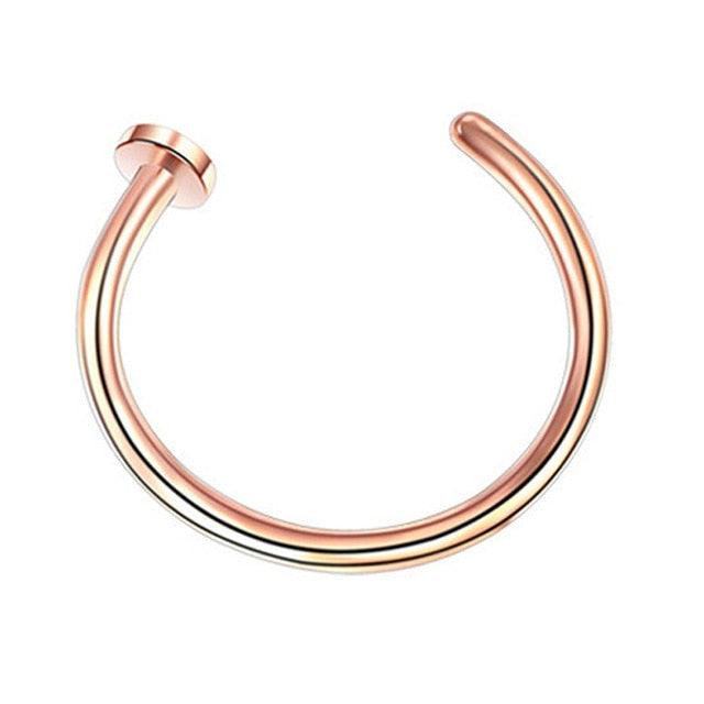 1pcs U Shaped Fake Nose Ring Hoop Septum Rings Stainless Steel Nose Piercing Fake Piercing Horseshoe Nose Rings Earrings Septum Ring Tragus Piercing Earring Hoop Lip Horseshoe Piercing Retainer Helix Hoop Ear Earring Jewelry