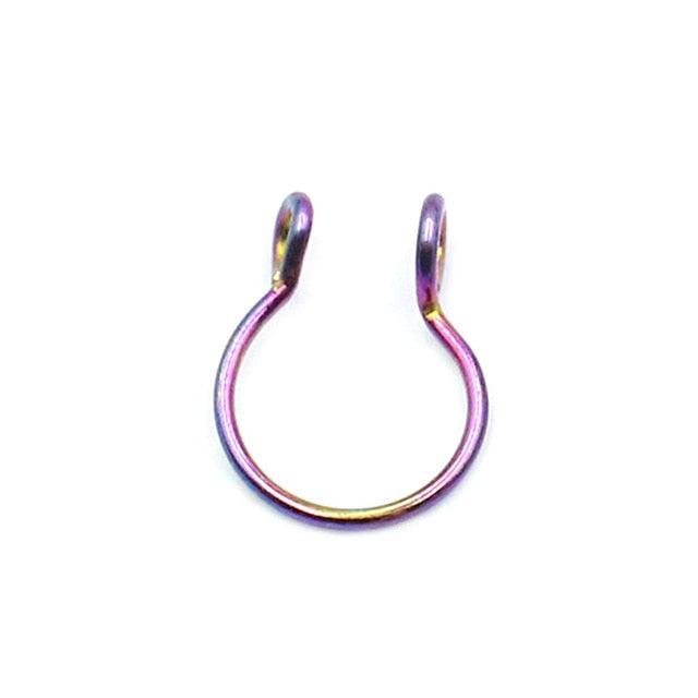 1pcs U Shaped Fake Nose Ring Hoop Septum Rings Stainless Steel Nose Piercing Fake Piercing Horseshoe Nose Rings Earrings Septum Ring Tragus Piercing Earring Hoop Lip Horseshoe Piercing Retainer Helix Hoop Ear Earring Jewelry