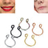 1pcs U Shaped Fake Nose Ring Hoop Septum Rings Stainless Steel Nose Piercing Fake Piercing Horseshoe Nose Rings Earrings Septum Ring Tragus Piercing Earring Hoop Lip Horseshoe Piercing Retainer Helix Hoop Ear Earring Jewelry