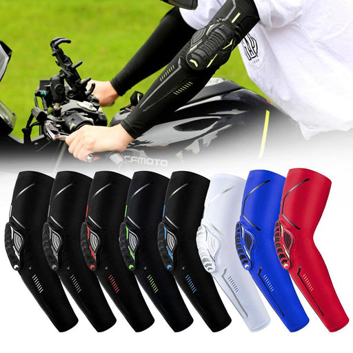1Piece Sports Elbow Support Pads Breathable Arm Compression Shield Shape Crash Proof Elbow Pads Arm Sleeve Compression Sleeve For Outdoor Sports Running Basketball Football Volleyball Arm Cover