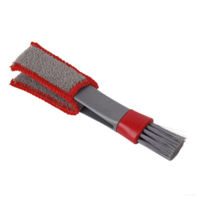 2 In 1 Car Air-Conditioner Outlet Cleaning Tool Multi-purpose Dust Brush Car Accessories Interior Multi-purpose Brush Cleaning Automotive Air Conditioner Cleaner Brush Dust Collector Cleaning Cloth Tool Hand Held Magic Brush Blind Duster for Cars