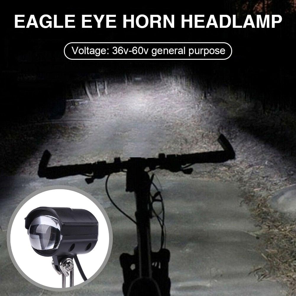 2 IN 1 Headlight Electric Bike LED Front Light Scooter Bicycle Motorcycle Waterproof Horn Set LED Light Bicycle Bells Bicycle Horn Universal Headlight Front Light Bright Bike Lamp