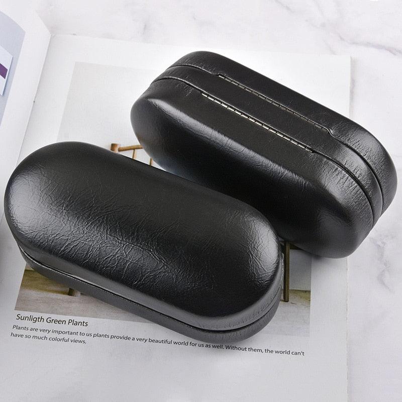 2 In 1 Portable Dual Use Glasses Case Double Layer Eyeglasses Holder Contact Lens Boxes Eyewear Accessories Contact Lens Case With Mirror Tweezers Remover 2 in 1 Double Sided Portable Contact Lens Box Holder Container Soak Storage Kit Sunglasses Pouch