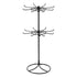 2-Tier Rotary Jewelry Stand Rack Earrings Necklace Display Organizer Holder Rotating Durable Jewelry Rack Display Hanger Rotating 2 Tier Jewelry Tree Organizer in Black Metal Jewelry Organizer