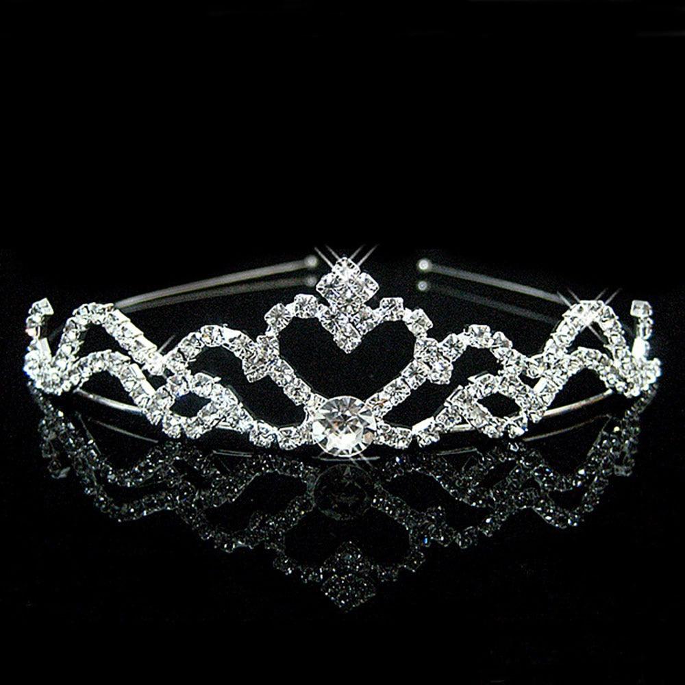 20 Style Kid Cute Princess Tiaras And Crowns Crystal Headband Bridal Crown Wedding Party Accessories Girls Fashion Hair Jewelry Wedding Bridal Tiara Princess Crown Wedding Princess Party Birthday Prom Sparkling Round Tiara