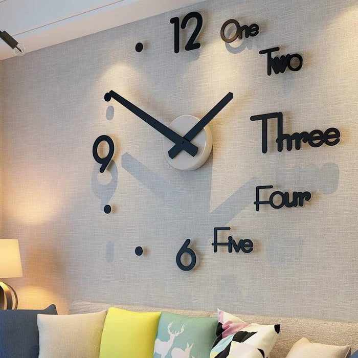 2021 Fashion 3D Big Size Wall Clock Mirror Sticker Large 3D Frameless Wall Clock Stickers Wall Decoration for Living Room Bedroom Office  Brief Living Decor Room Wall Clock Modern Design Silent Acrylic